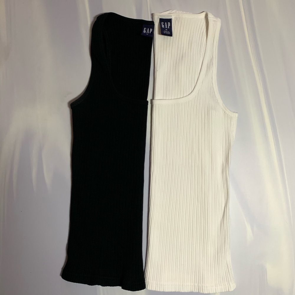 Black & white tank tops